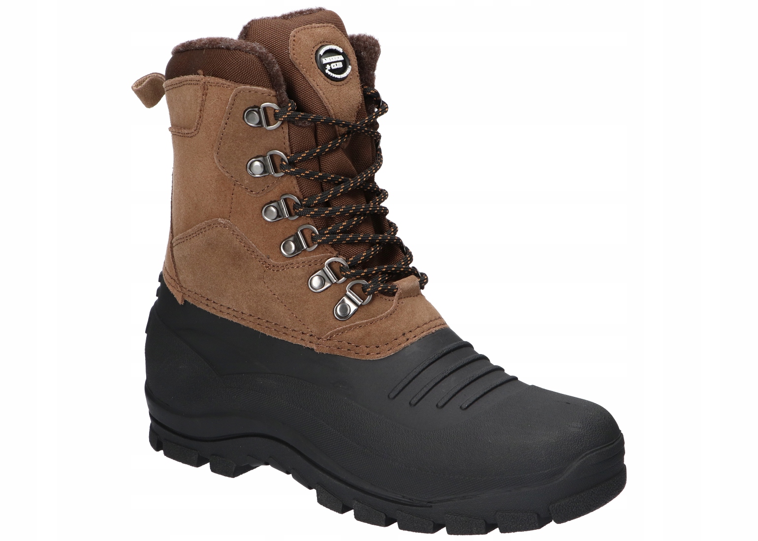 American Club SN53 Pevné Trapery Sněhule Pánské Kožené Zimní Boty 42