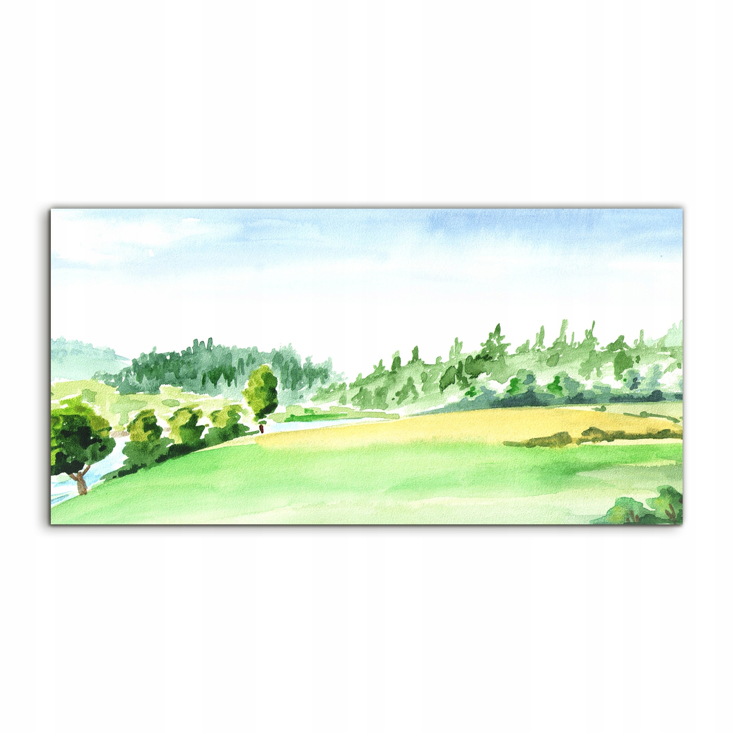 

Fotoobraz 120x60 wiszący Rzeka Akwarele Krajobraz