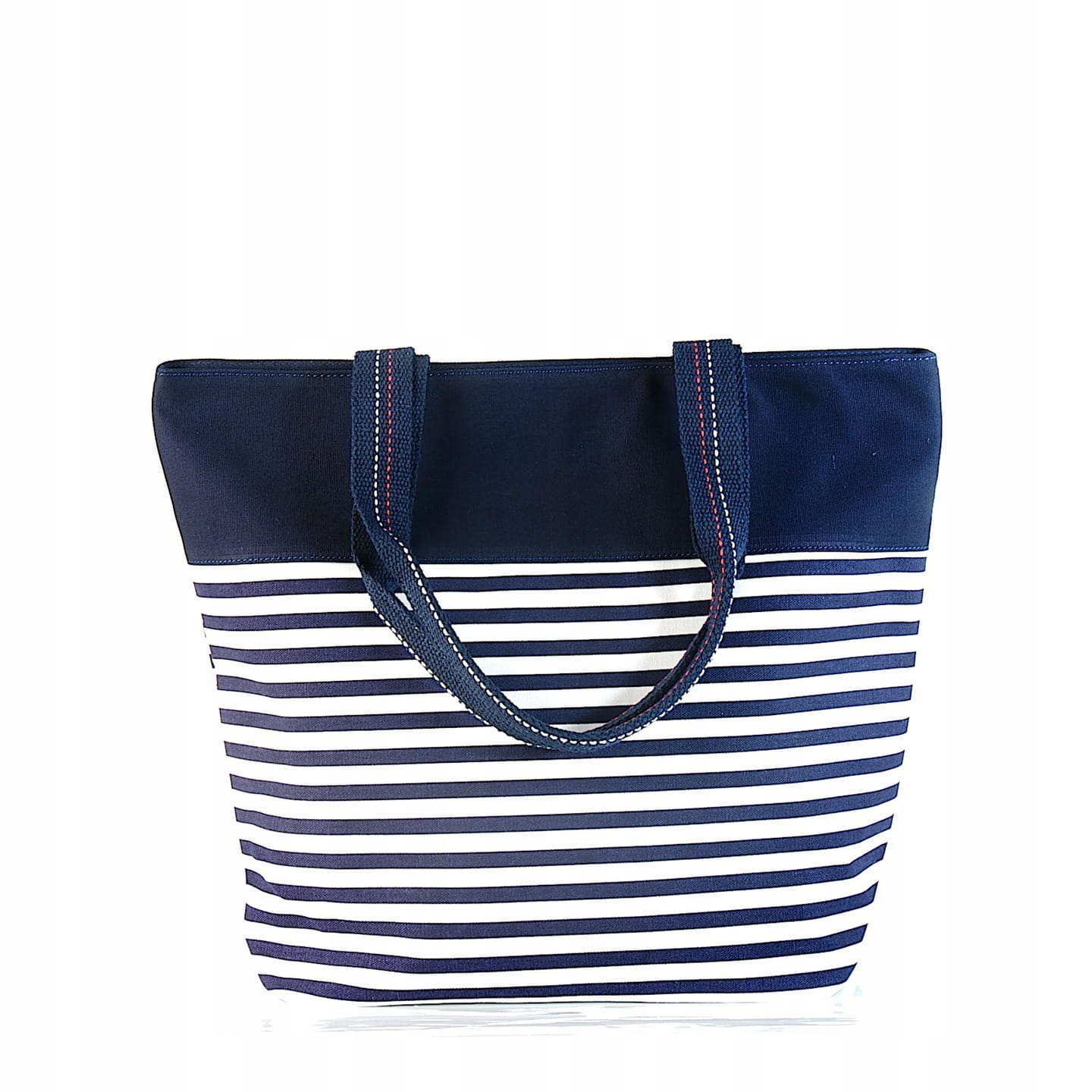 Torba plażowa duża torebka zapinana na zamek Captain Mike roz. L Materiał dominujący bawełna