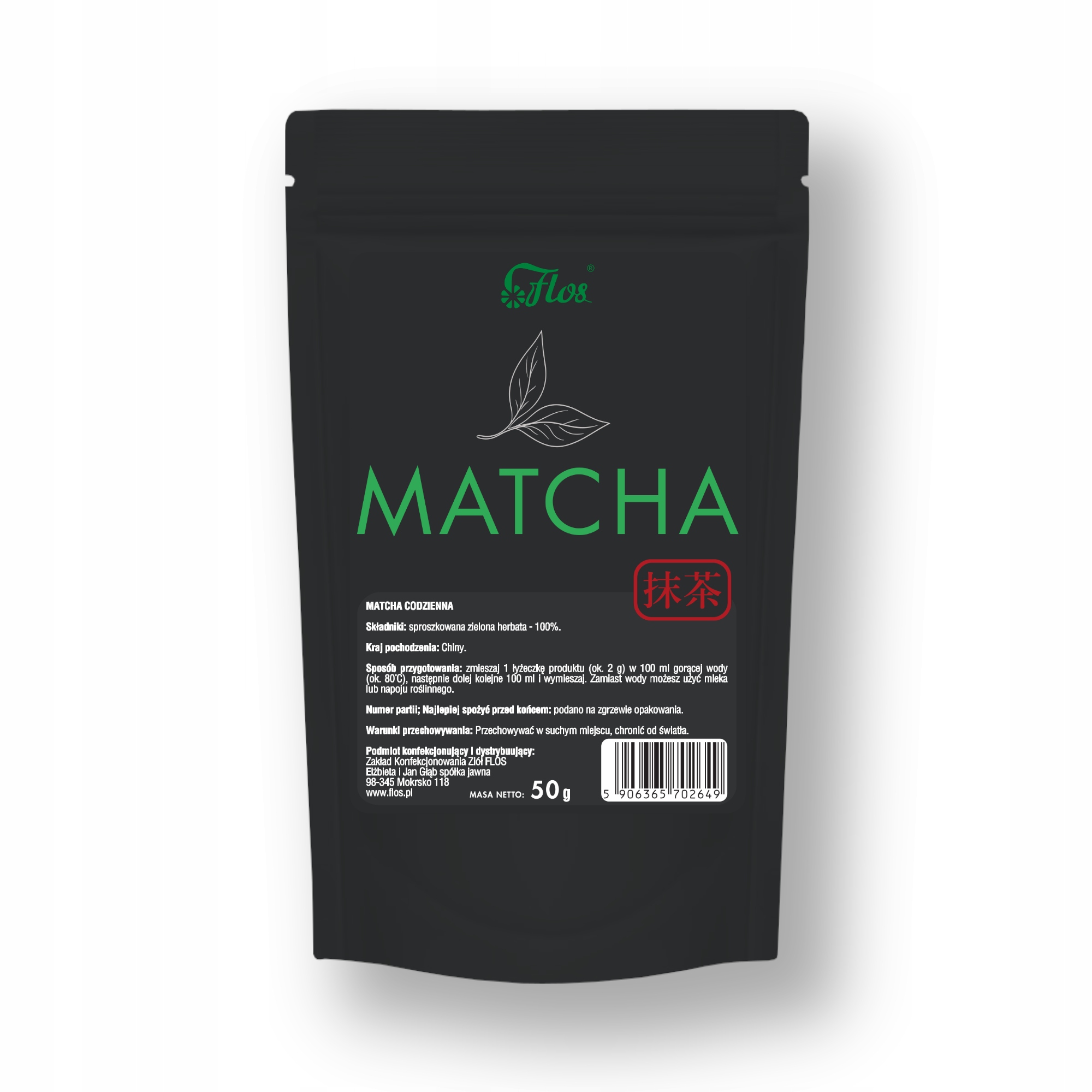 MATCHA codzienna 50g - zielona herbata - Chiny - FLOS