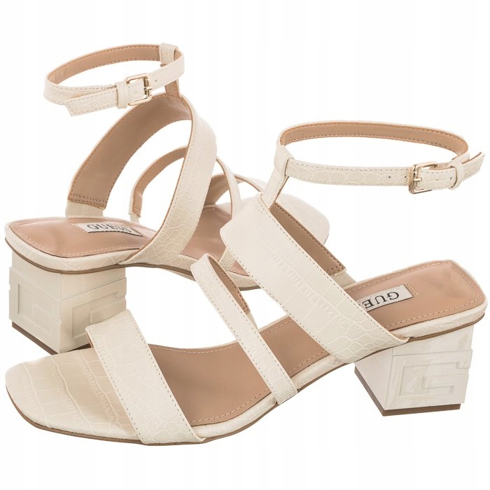 Dámské kožené sandály Guess Malin2 FL6ML2 Béžové