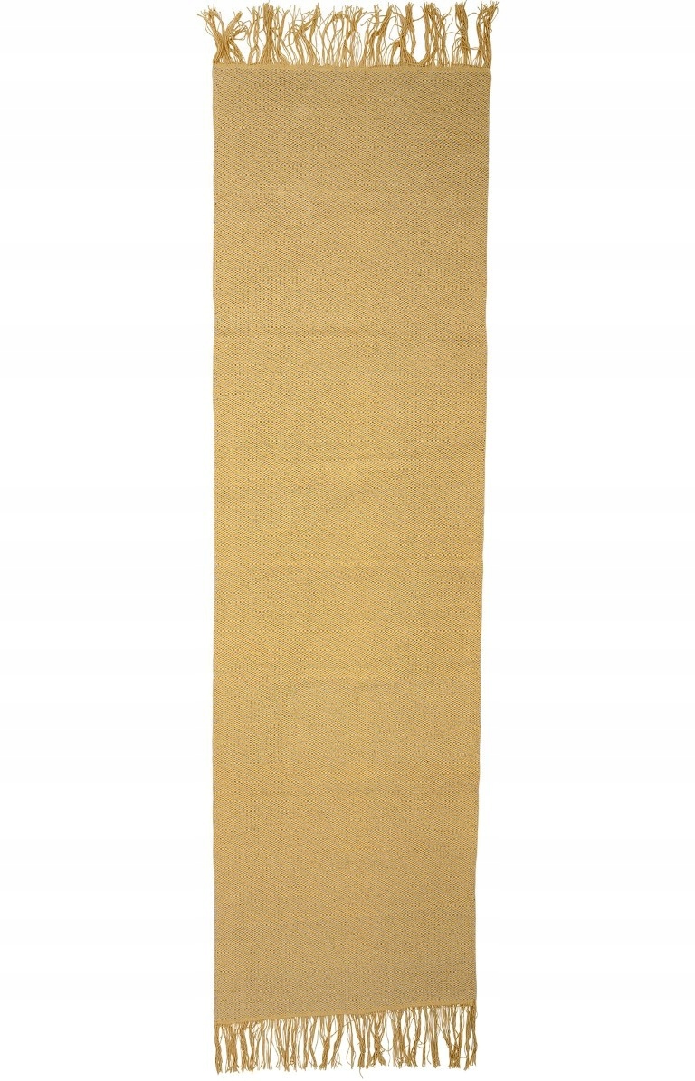 Bavlněný koberec s třásněmi, žlutý, Bloomingville