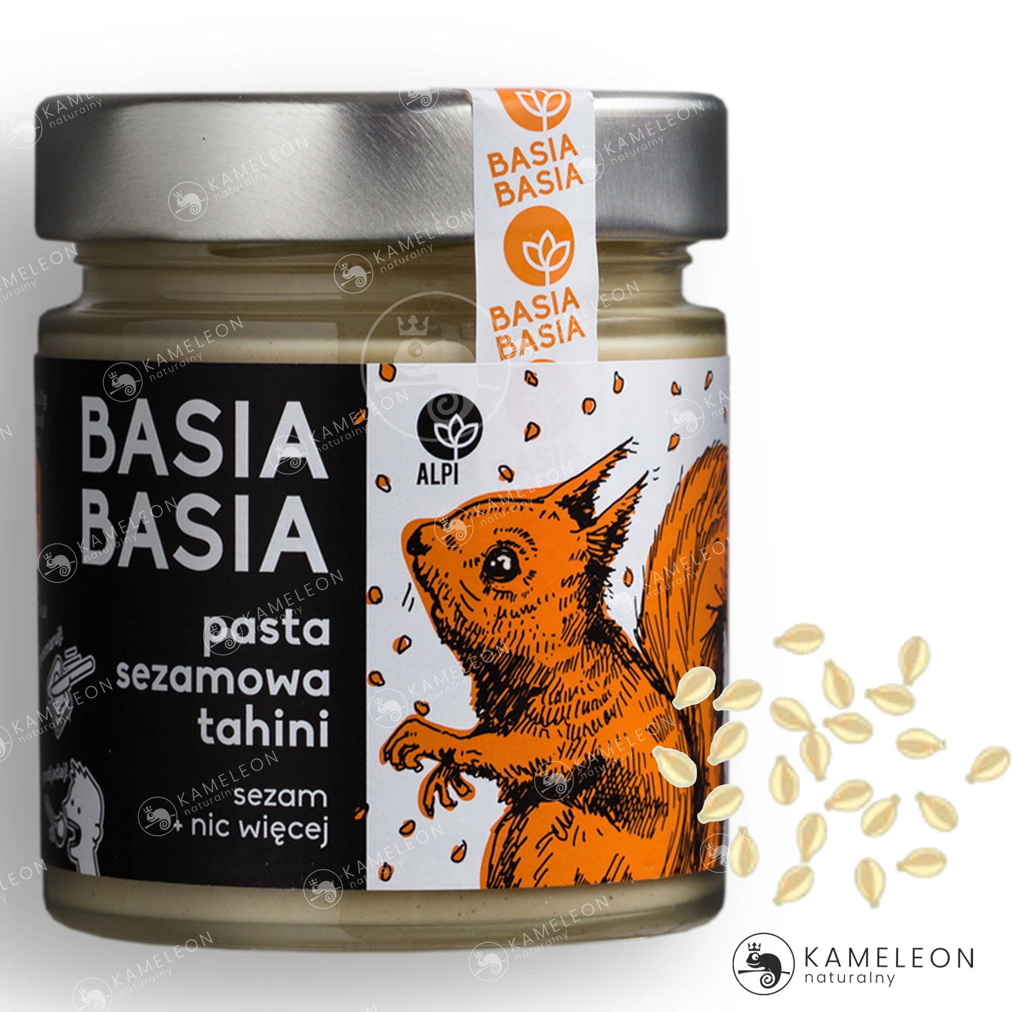 BASIA PASTA SEZAMOWA TAHINI SEZAM bez cukru 210g EAN (GTIN) 5905279740112