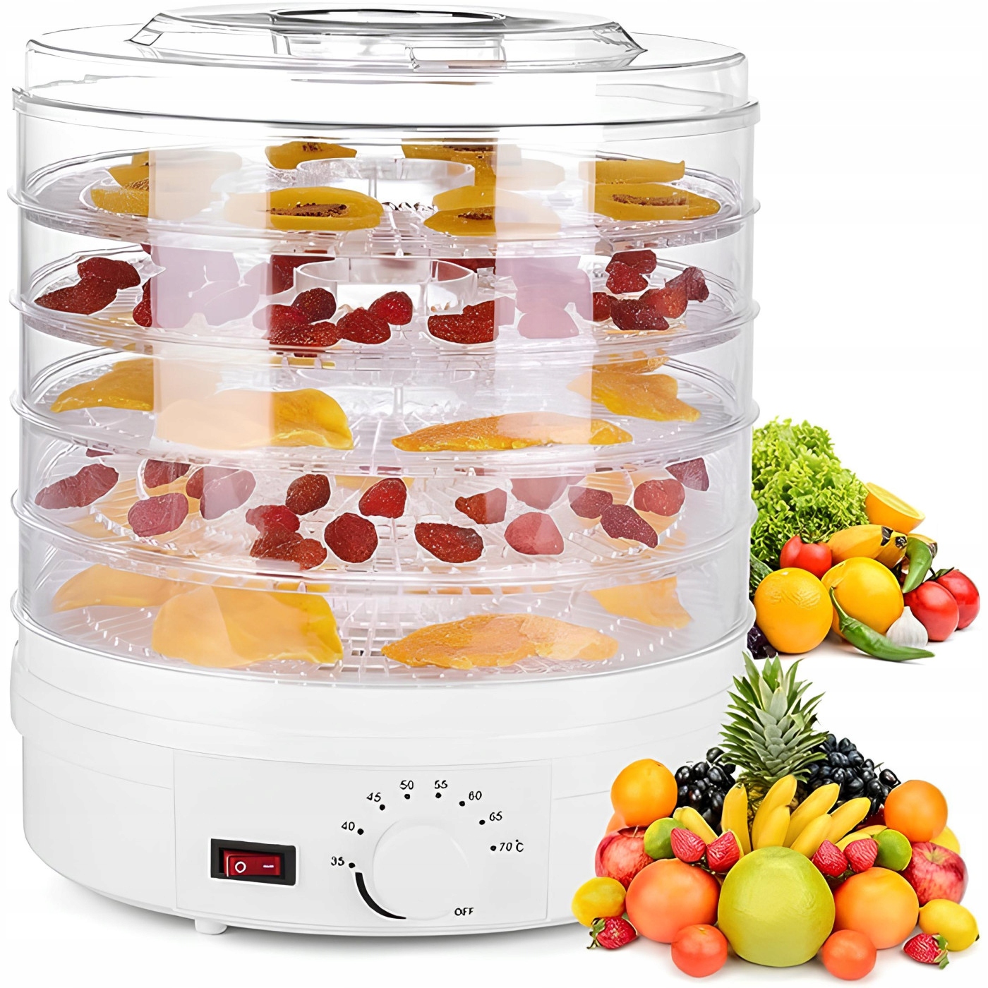 Sušička ovoce a zeleniny 350 W 5 úrovní regulace teploty SX770C