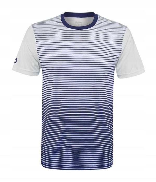 KOSZULKA MĘSKA WILSON TEAM STRIPED CREW BL/WH S