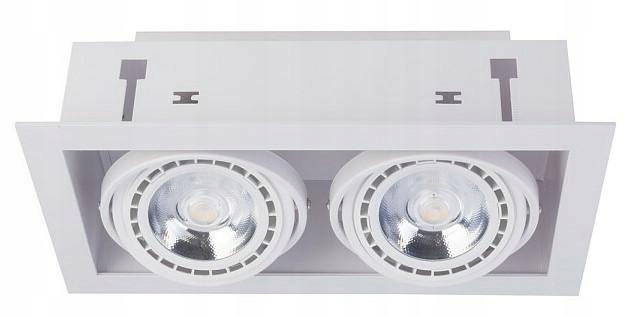 Podomietkové svietidlo Downlight biele 2xGU10 ES111 Stropné očko do kabinetu