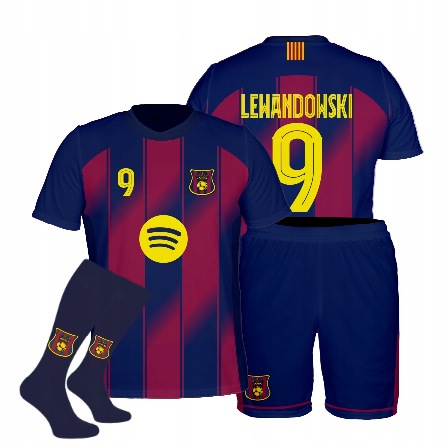 Lewandowski Barcelona komplet oblečení štulpny velikost 140