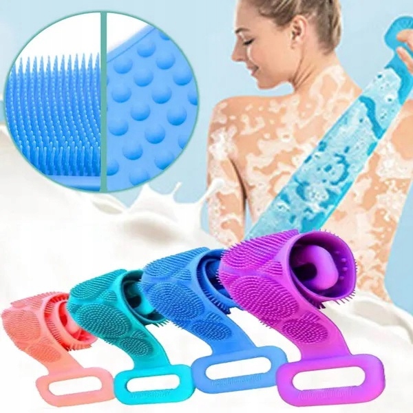 MYJKA SILIKONOWA DO MYCIA MASAŻU PLECÓW MASAŻER PAS SILIKONOWY MASOWANIA