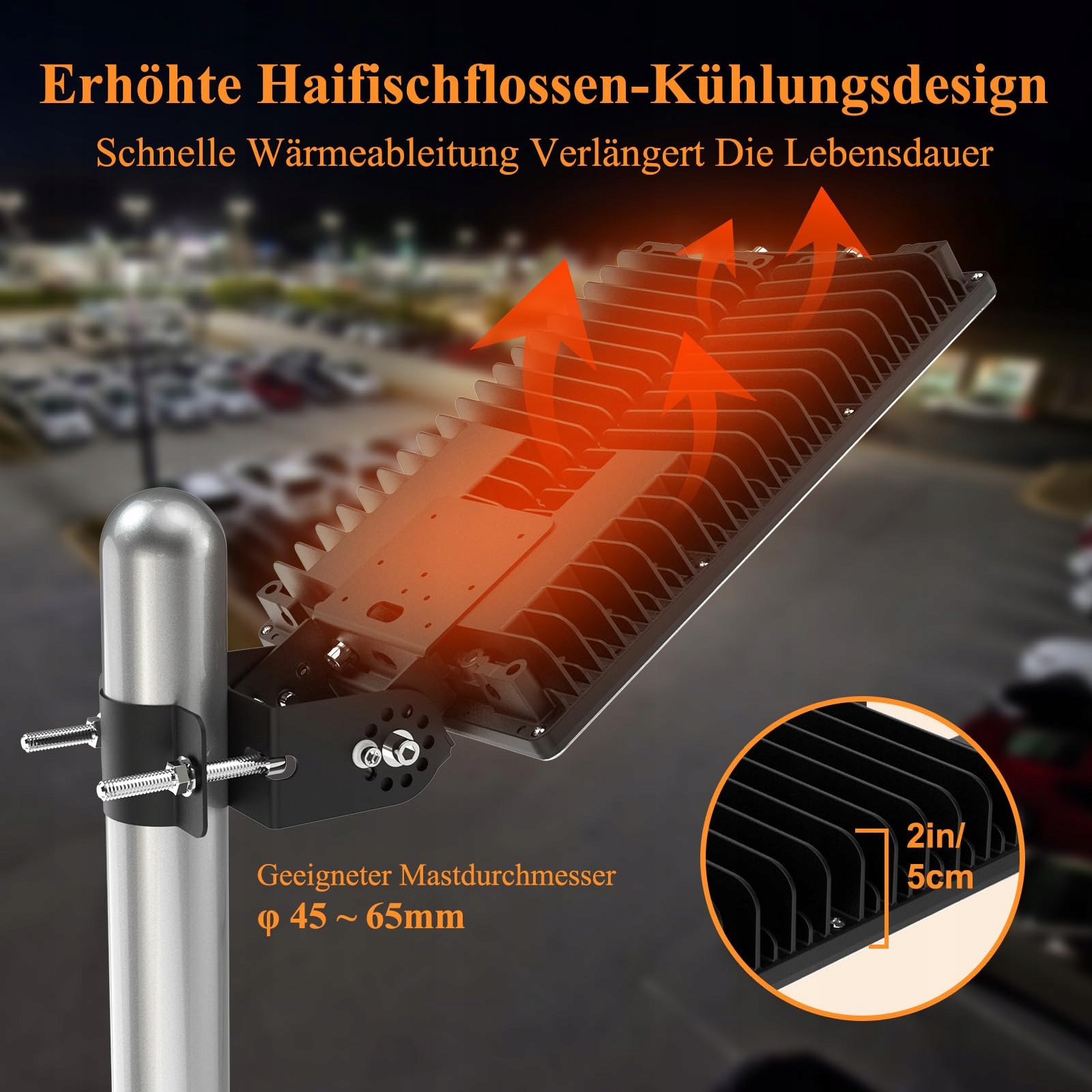 Lampa LED Zewnętrzna Regulowana Dwugłowicowa | 200W 28000lm IP67 SUFUYA — miniatura 6