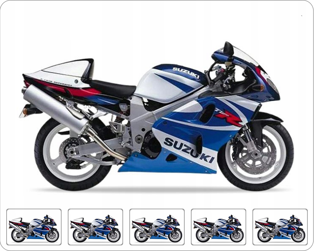 Nálepky Na Motocykel Juula Pre Suzuki Tl 1000 R 2000 Modrá Biela L99