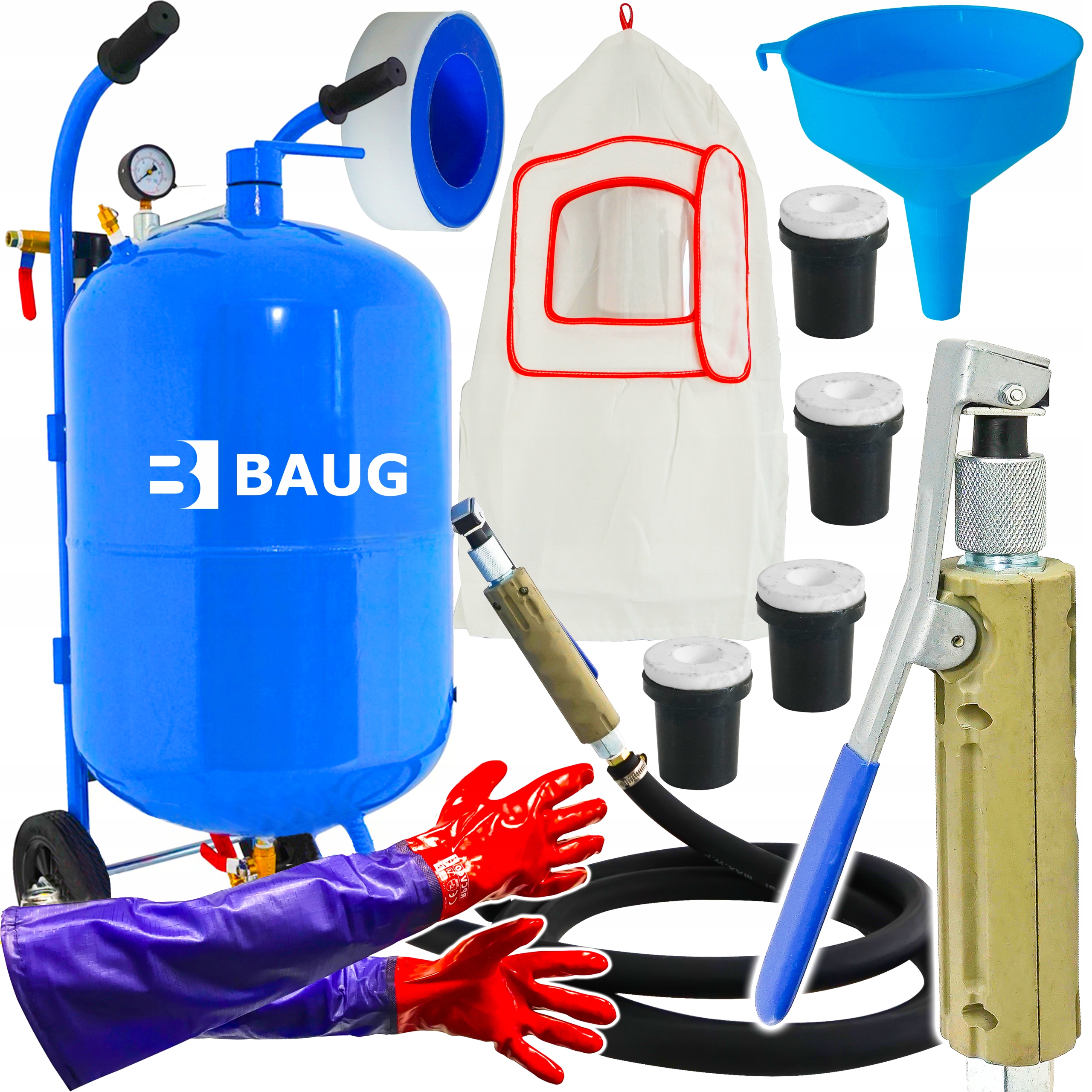 PIASKARKA SYFONOWA DO PIASKOWANIA PISTOLET WĄŻ 76L