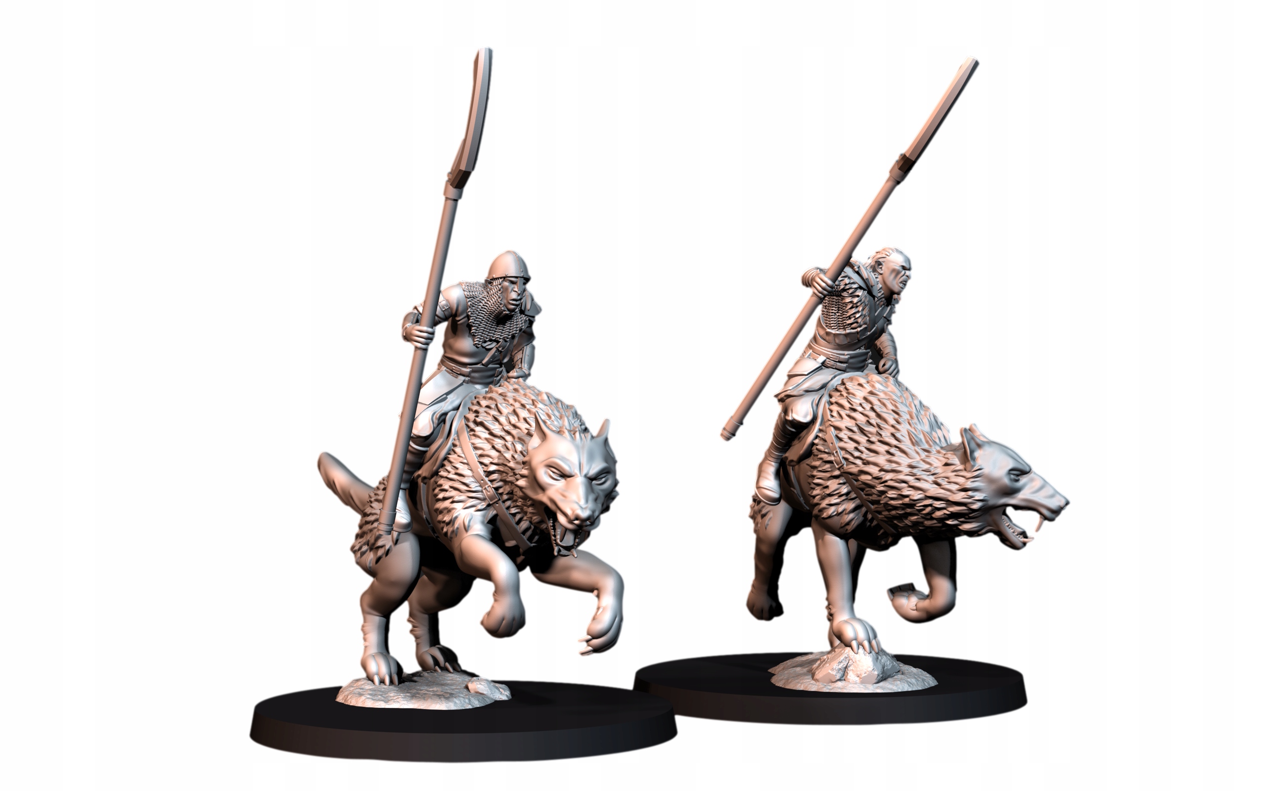 Warg Riders with Halberds - x2