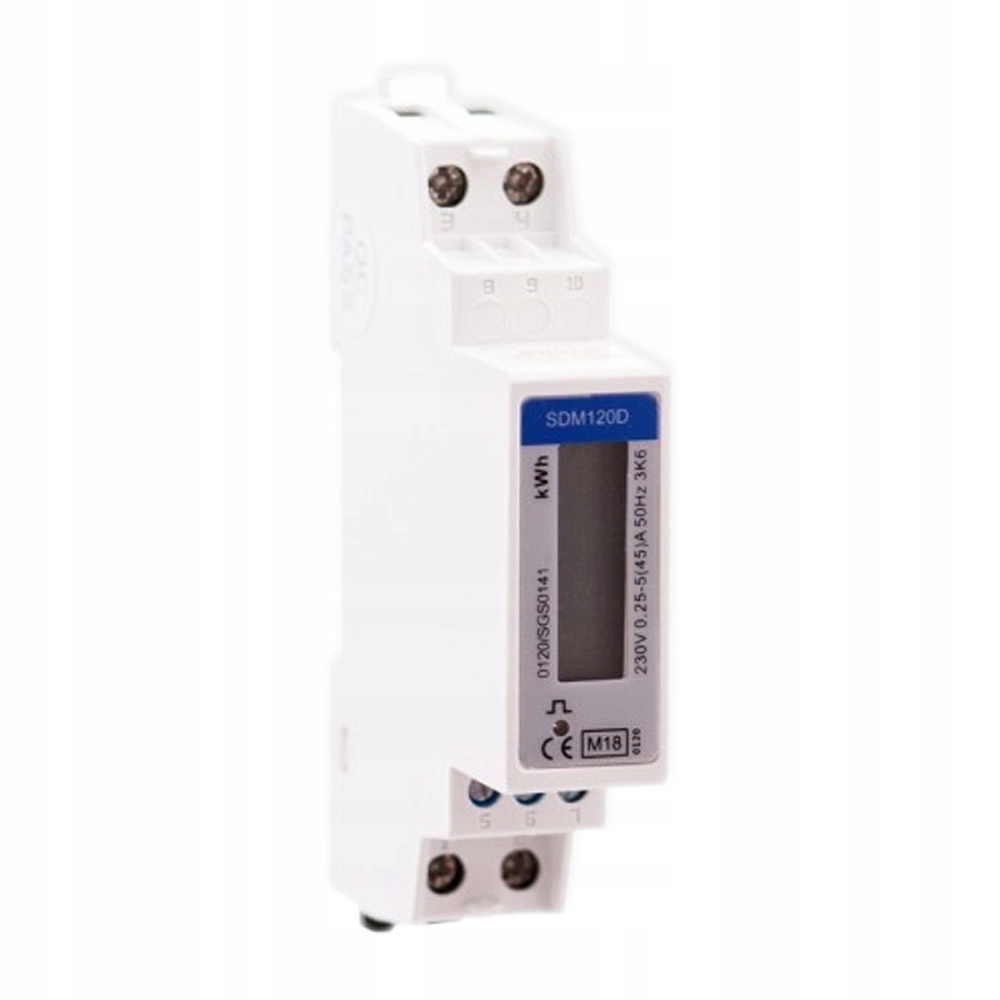 

Licznik Cyfrowy Zużycia Energii 1F 5(45)A SDM120D