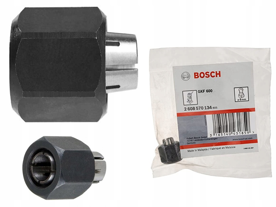 * Bosch tuleja zaciskowa do frezarki Gkf 600 Gkf 12V Gkf 18V 8mm 2608570134