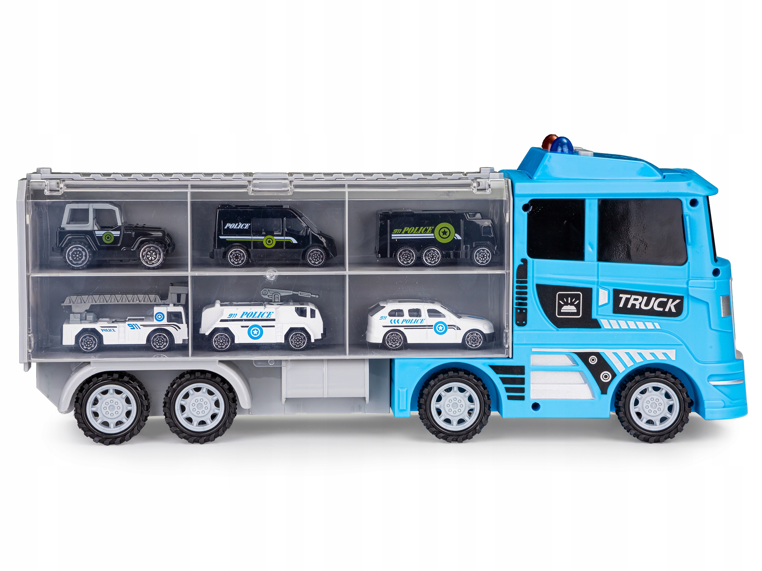 

Ciężarówka Laweta 6x Autka Zjeżdżalnia Tir Policja