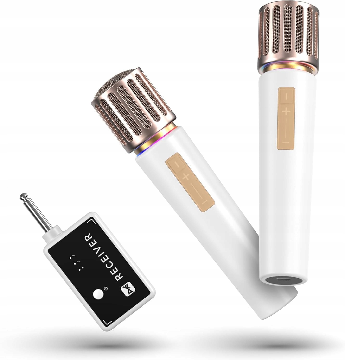 Sada 2 Led bezdrátových mikrofonů karaoke