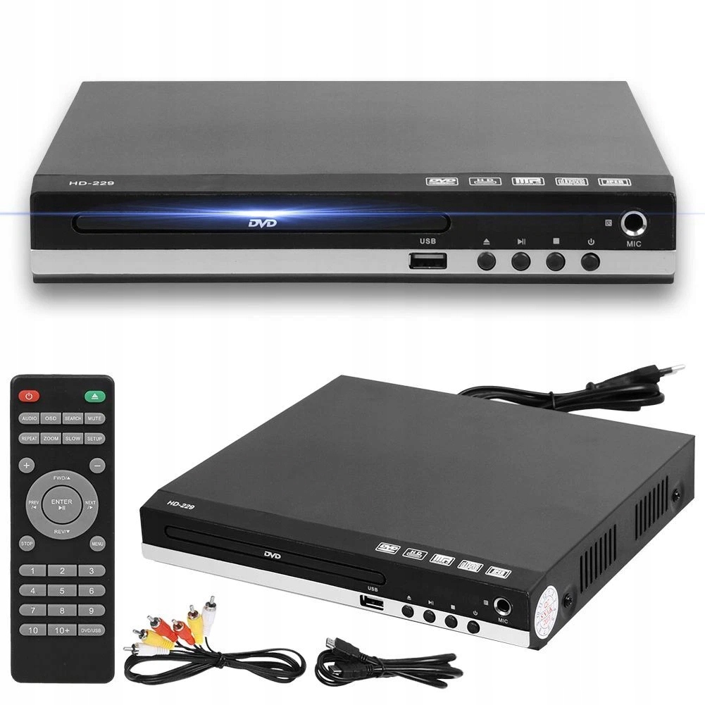 DVD Přehrávač CD Usb Hdmi Euro Full Hd DIVIX MP4 XVID MP3 1080P