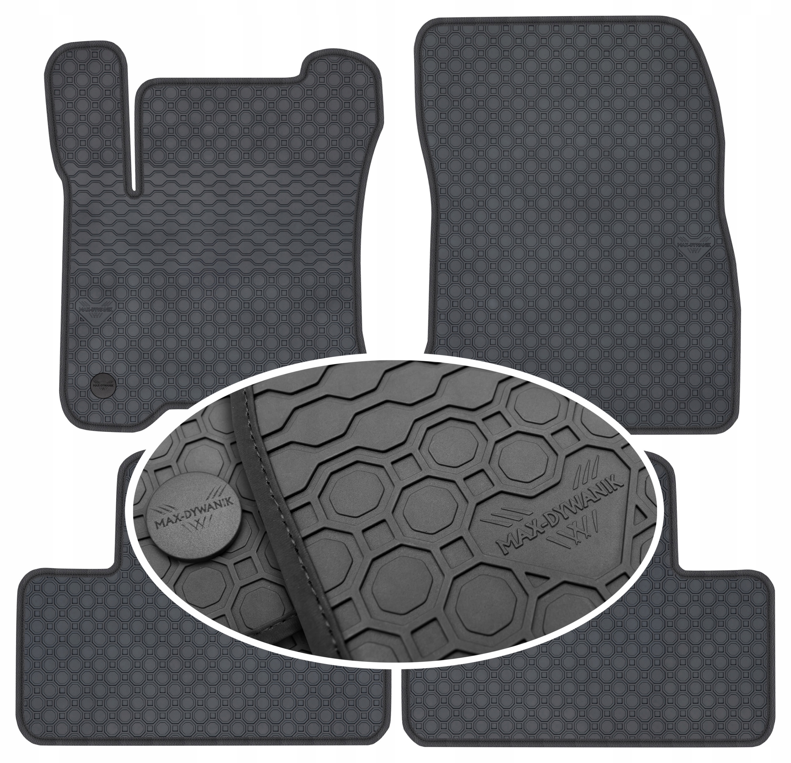 Mercedes Eqa H243 od roku 2021. Gumový koberec PrimeLiner čierny