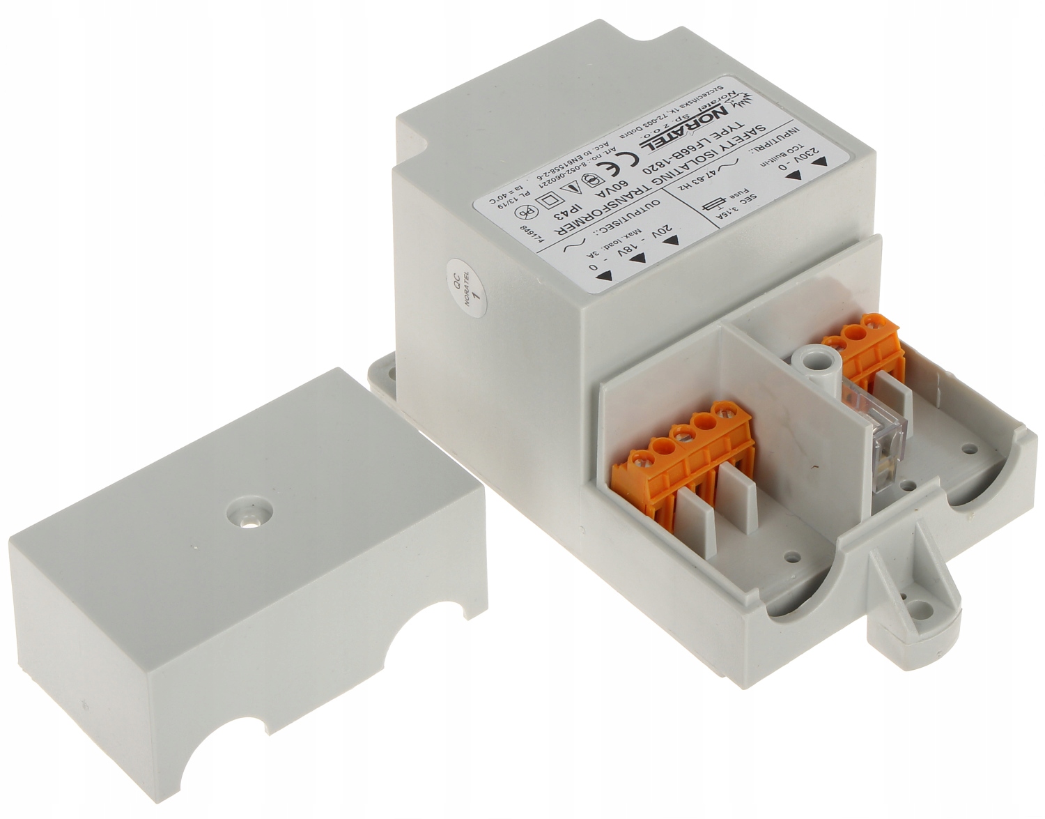 ZASILACZ NAPIĘCIA ZMIENNEGO 18 V AC 20 V AC TRANSFORMATOR SATEL LF66B-1820 Marka Inna
