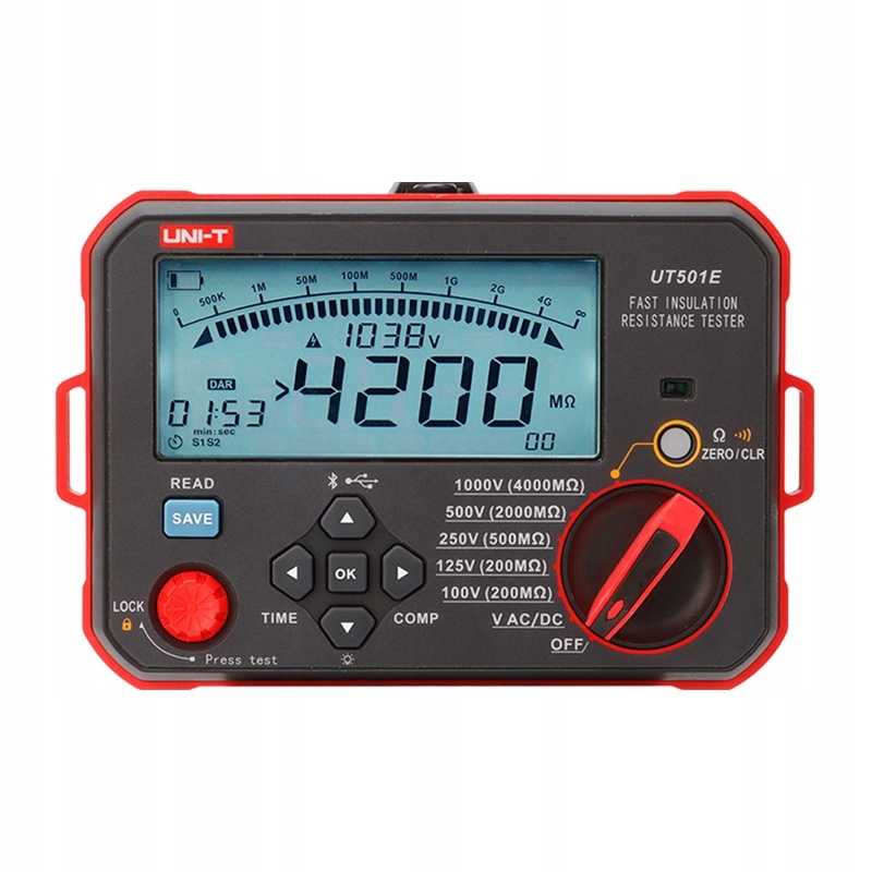 Uni-t UT501E Cyfrowy Tester Rezystancji Izolacji Miernik Napięcia Ac/dc