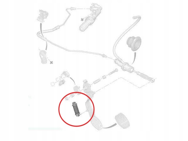 SPRĘŻYNA PEDAŁU SPRZĘGŁA DO PEUGEOT 407 407 SW Producent części Ertons