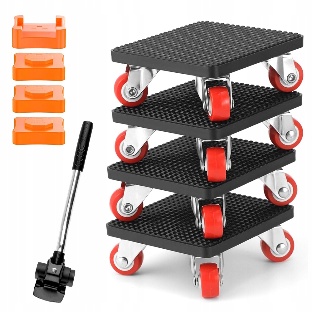 ZESTAW DO PRZEMIESZCZANIA MEBLI 500KG OBRACANE KÓŁKA PODNOŚNIK