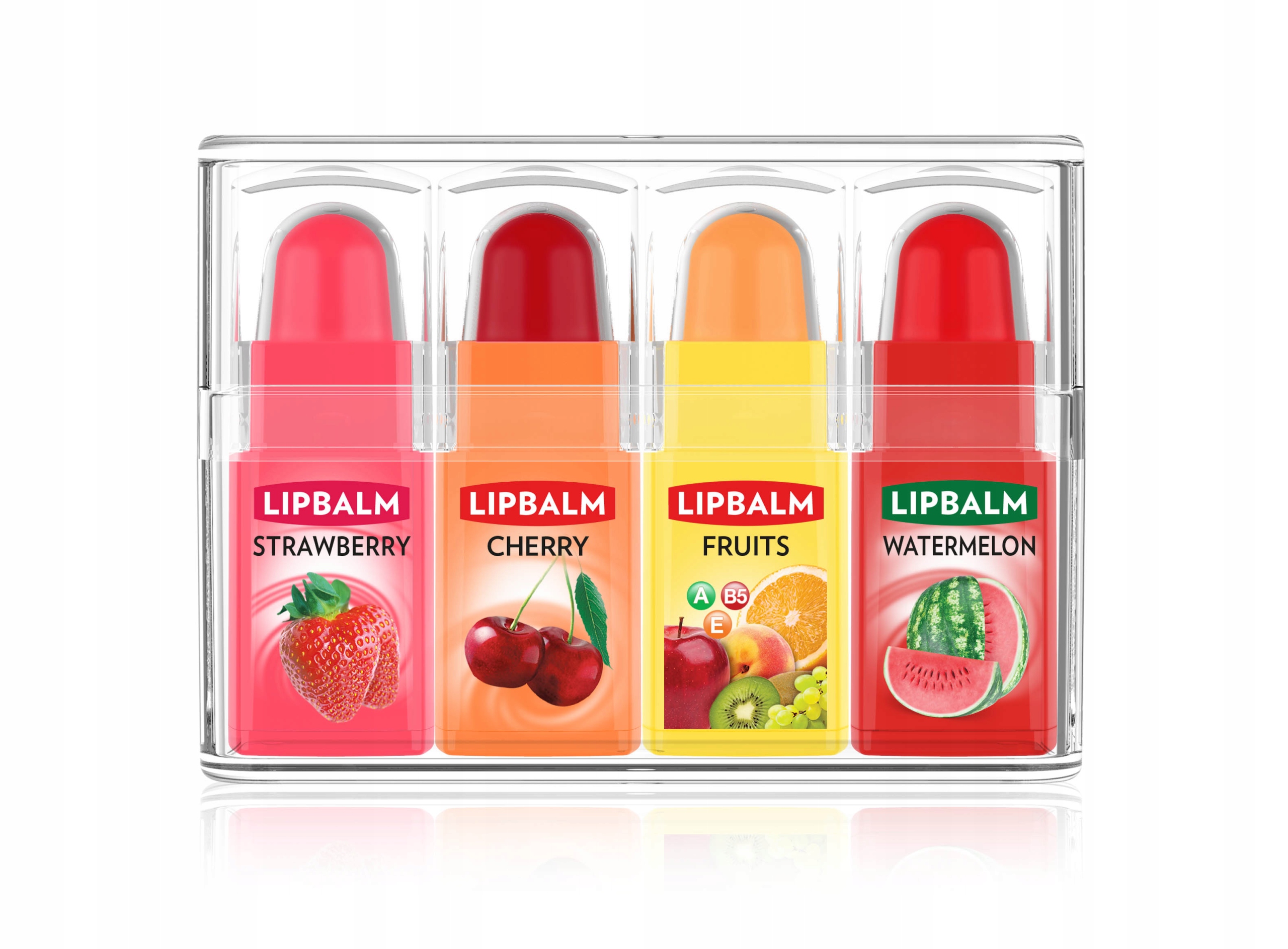 GoldenRose Zestaw balsamów owocowych do ust SPF 15