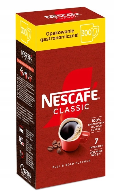 1x 600g Nescafé Kawa rozpuszczalna Classic
