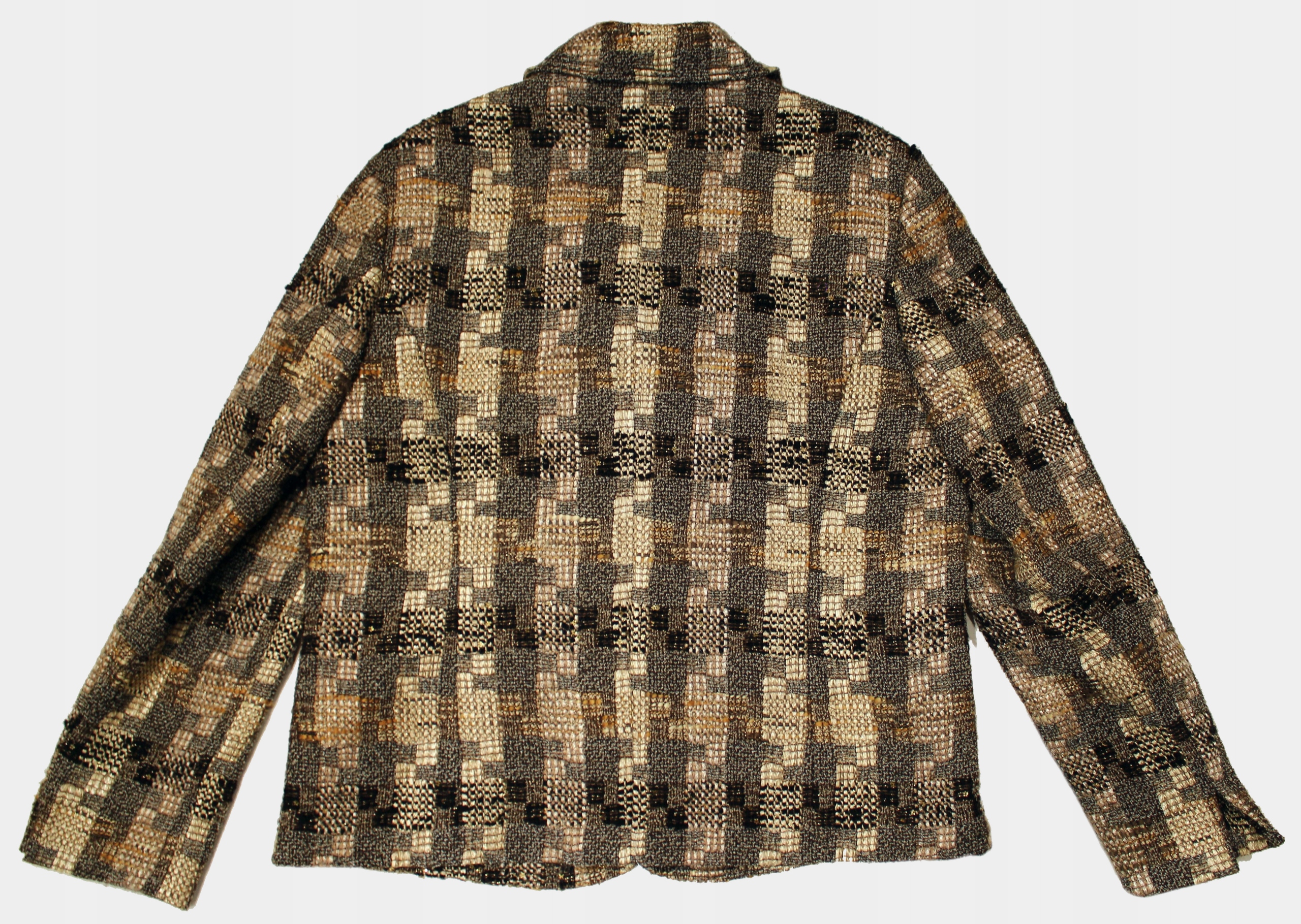 BASLER marynarka brąz melanż patchwork * 42 44 Rozmiar 42