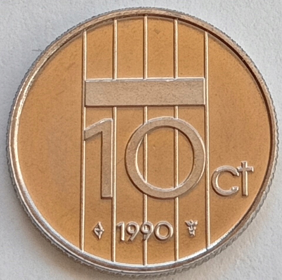 Holandia 10 Cent 1990 Mennicza (UNC)
