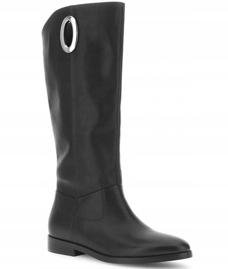 Cafe Noir kožené kozačky černé, velikost 39