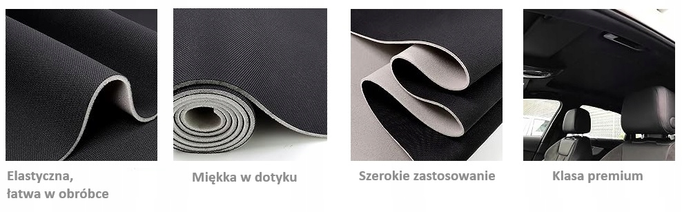 MATERIAŁ TKANINA PODSUFITKA SAMOCHODOWA JASNY POPIEL TK15 SUPER ELASTYCZNA Producent części Inny