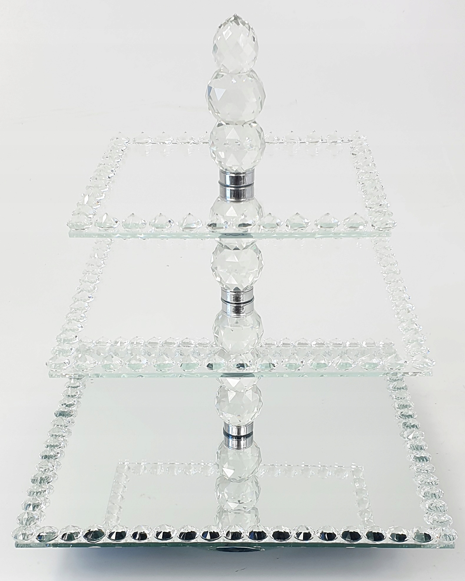 PATERA SZKLANA NA CIASTA OWOCE LUSTRZANA OBROTOWA Marka Madex