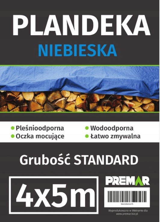 PLANDEKA NIEBIESKA 8X12M Producent inna