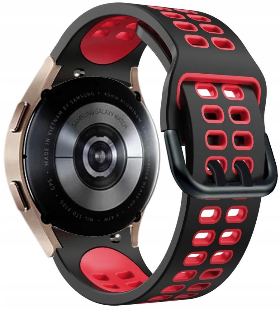 Czarno-czerwony Pasek do Samsung Galaxy Watch Fe 40mm (Tech-Band)