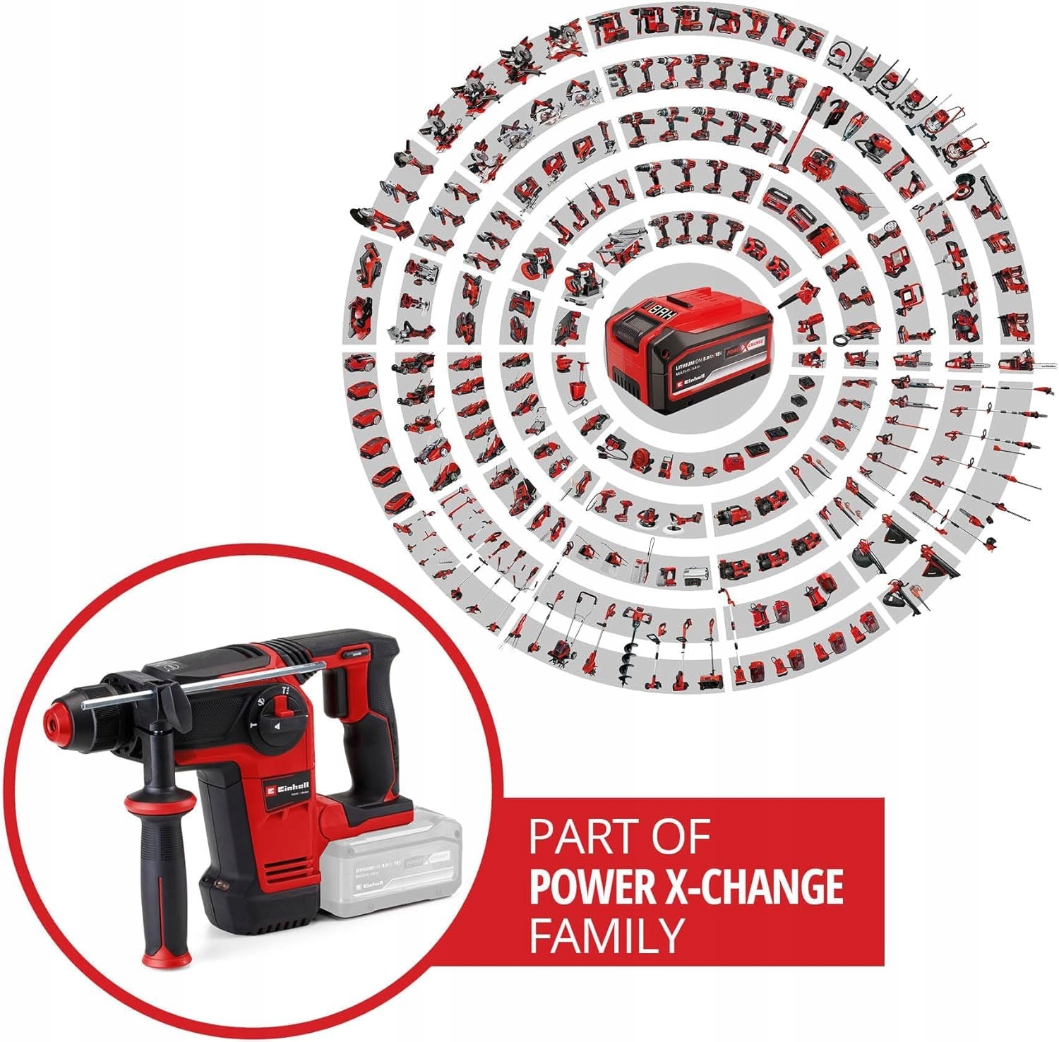 EINHELL Profesjonalny Młotowiertarka Akumulatorowa 18V SDS-plus 26mm Beton — miniatura 2