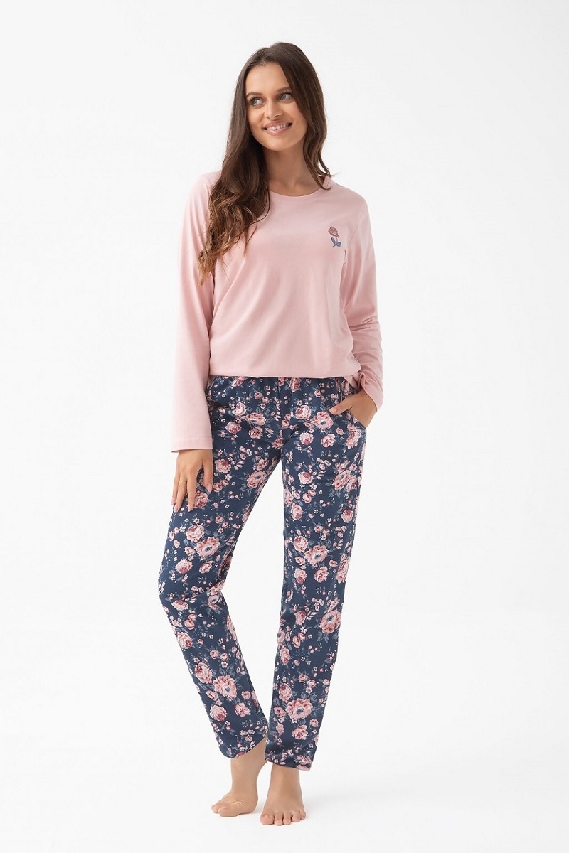 Dámské Pyžamo 318/3XL Růžové Květy