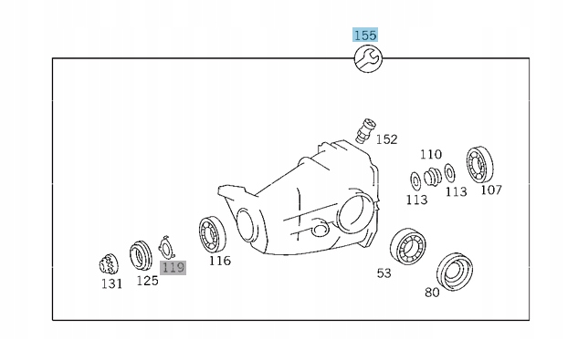 ZEST.NAPRAW. tyl.mostu W170 W202 W210 A2103505314