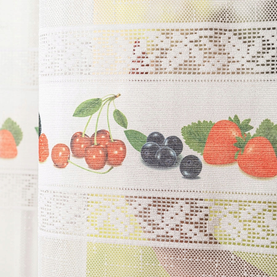 Mg Záclona Ovoce kuchyně barva 7972M 350x160cm Hotová Obšitá M