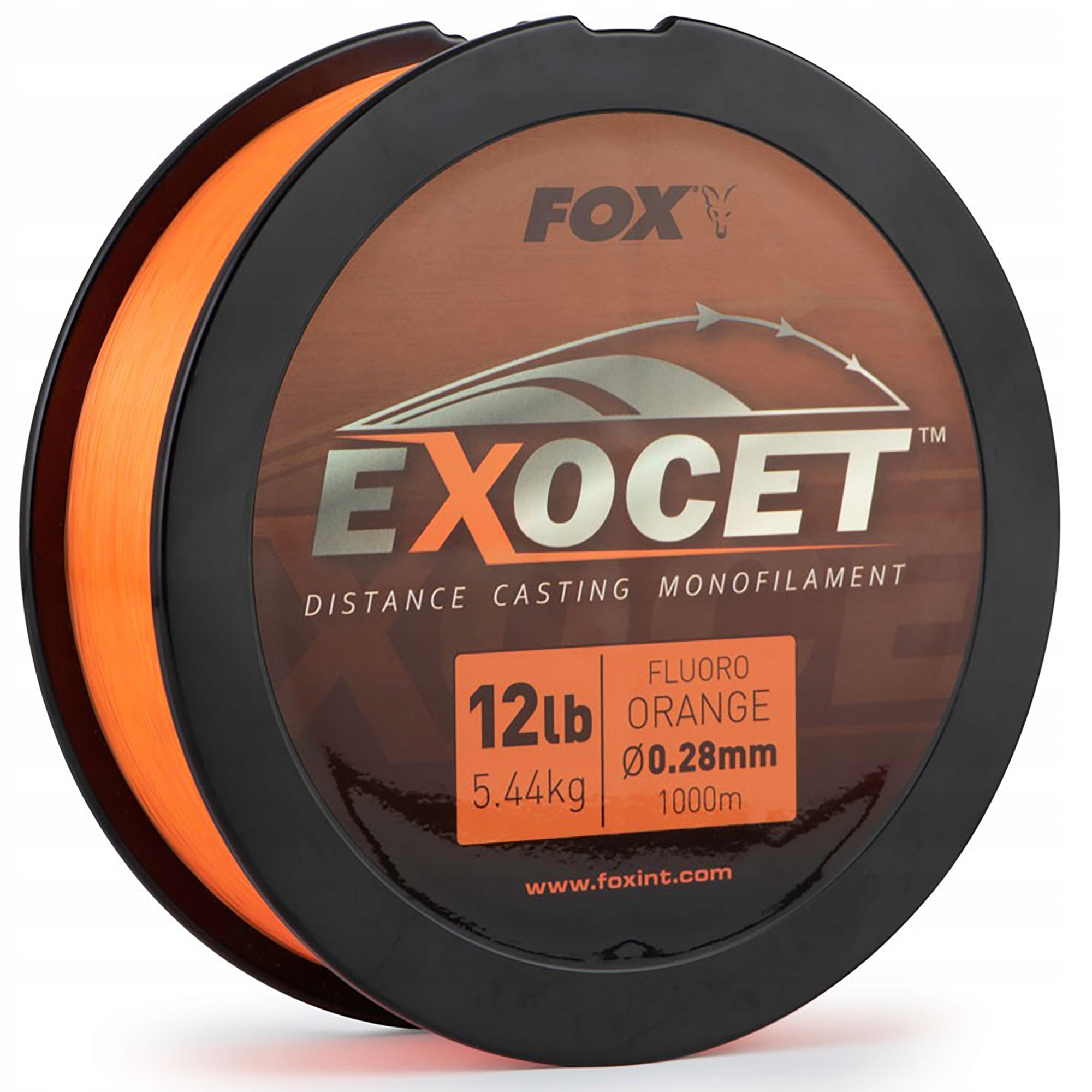 3x Vlasec Fluoro Orange Mono 0.30 mm 6.5 kg 1000 m Fox Exocet