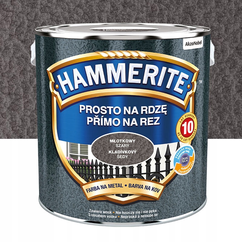 

Hammerite Farba na rdzę Młotkowy Szary 2,5L