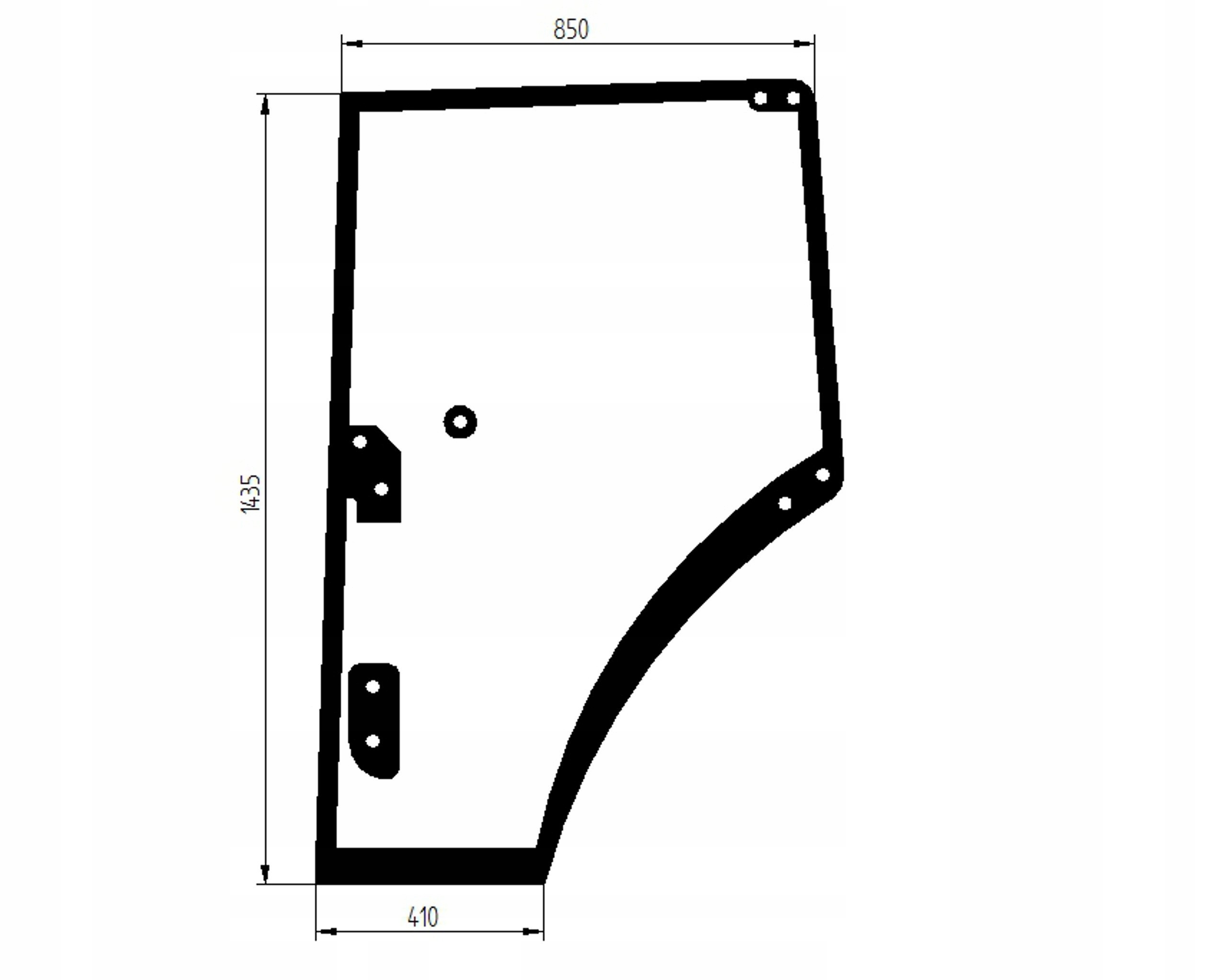 čelní sklo pro traktor Fendt dveře levé 931812033040