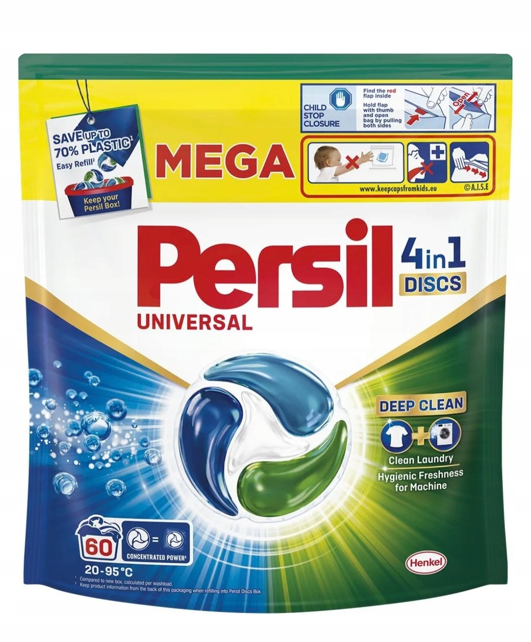 Levně Persil Discs Universal 60 kapslí deep clean balení