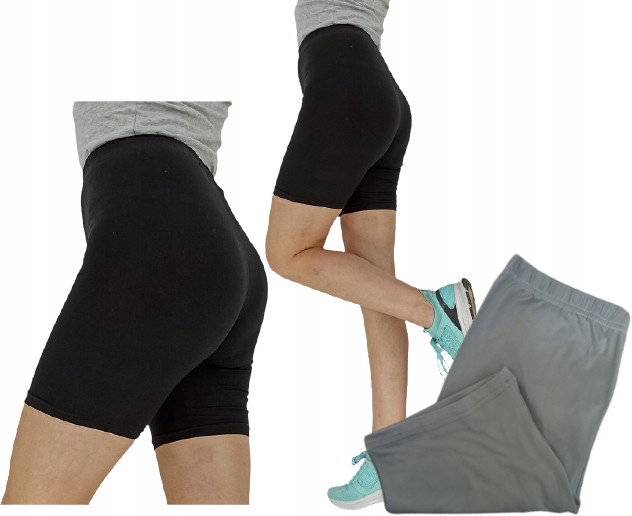 

Kolarki Leginsy Krótkie getry Damskie Szare *2XL*