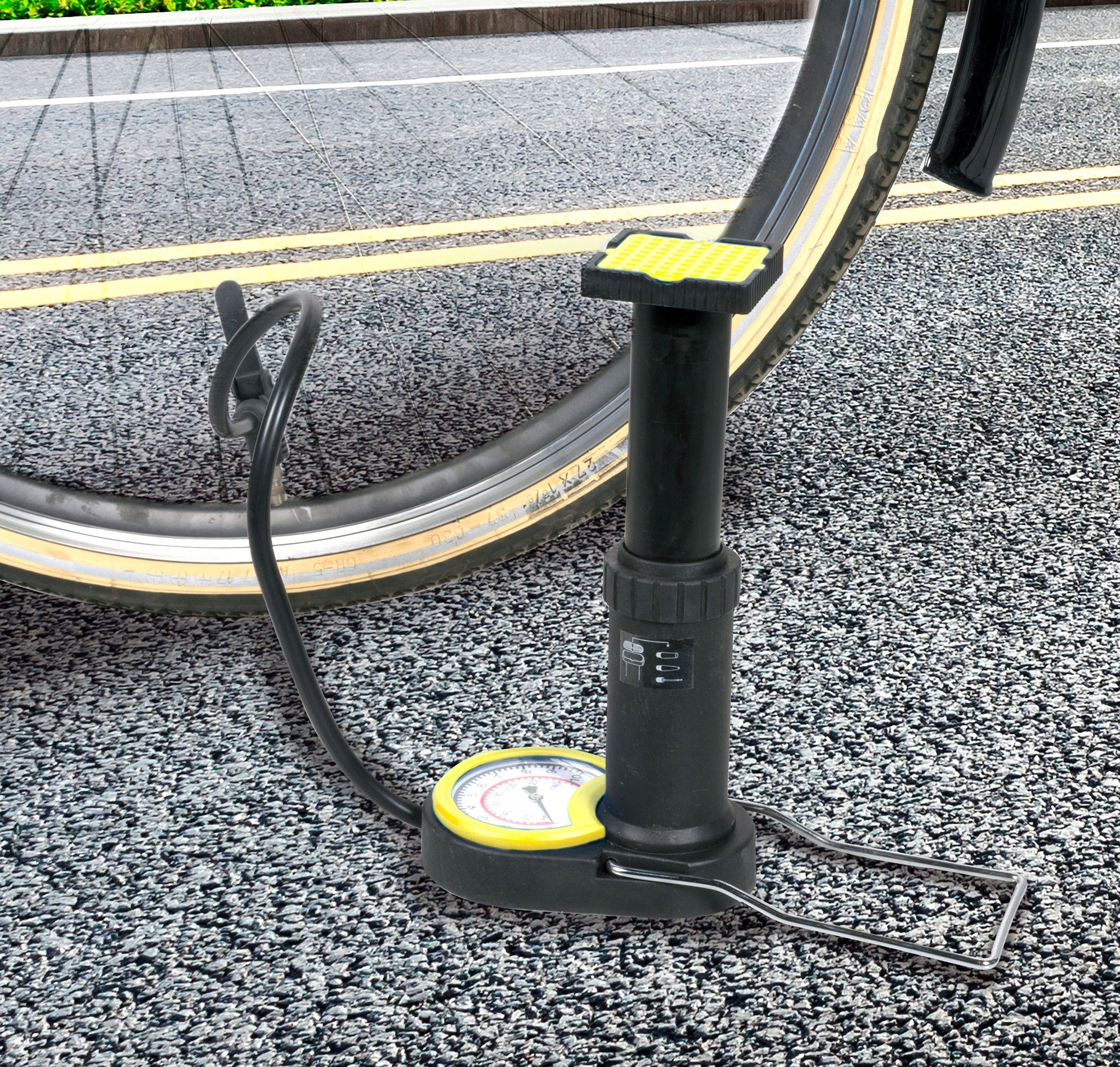 Mini POMPKA ROWEROWA nożna z manometrem DUNLOP Stan opakowania oryginalne