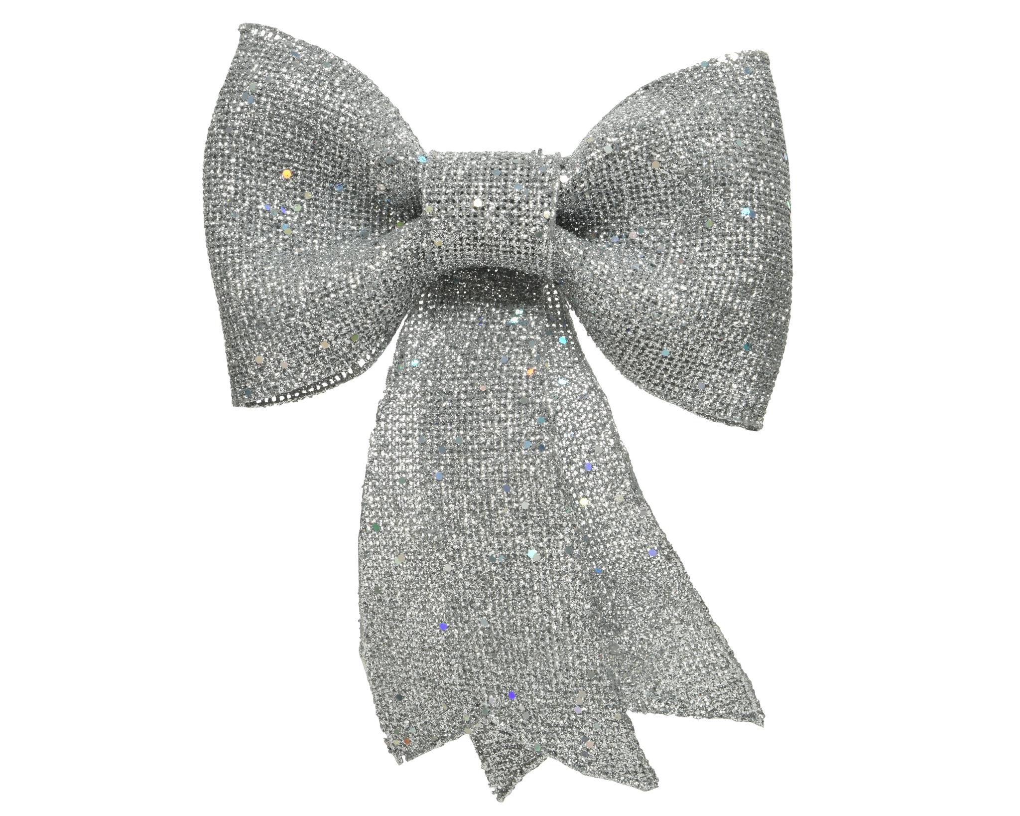 

Kokarda Ozdoba Choinkowa Świąteczna Srebrna 14CM