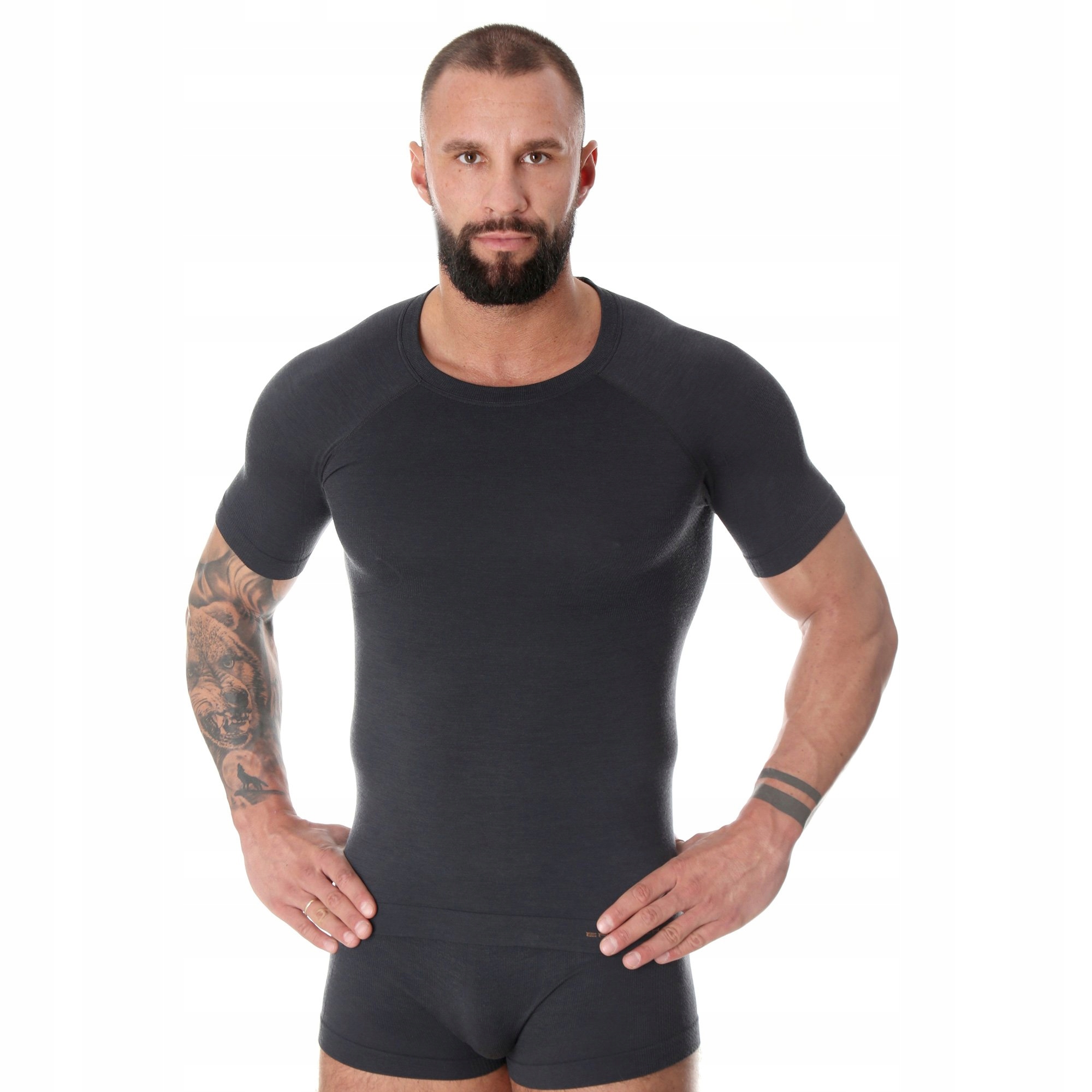 Koszulka męska Brubeck Wełna Merino Termiczna 2XL