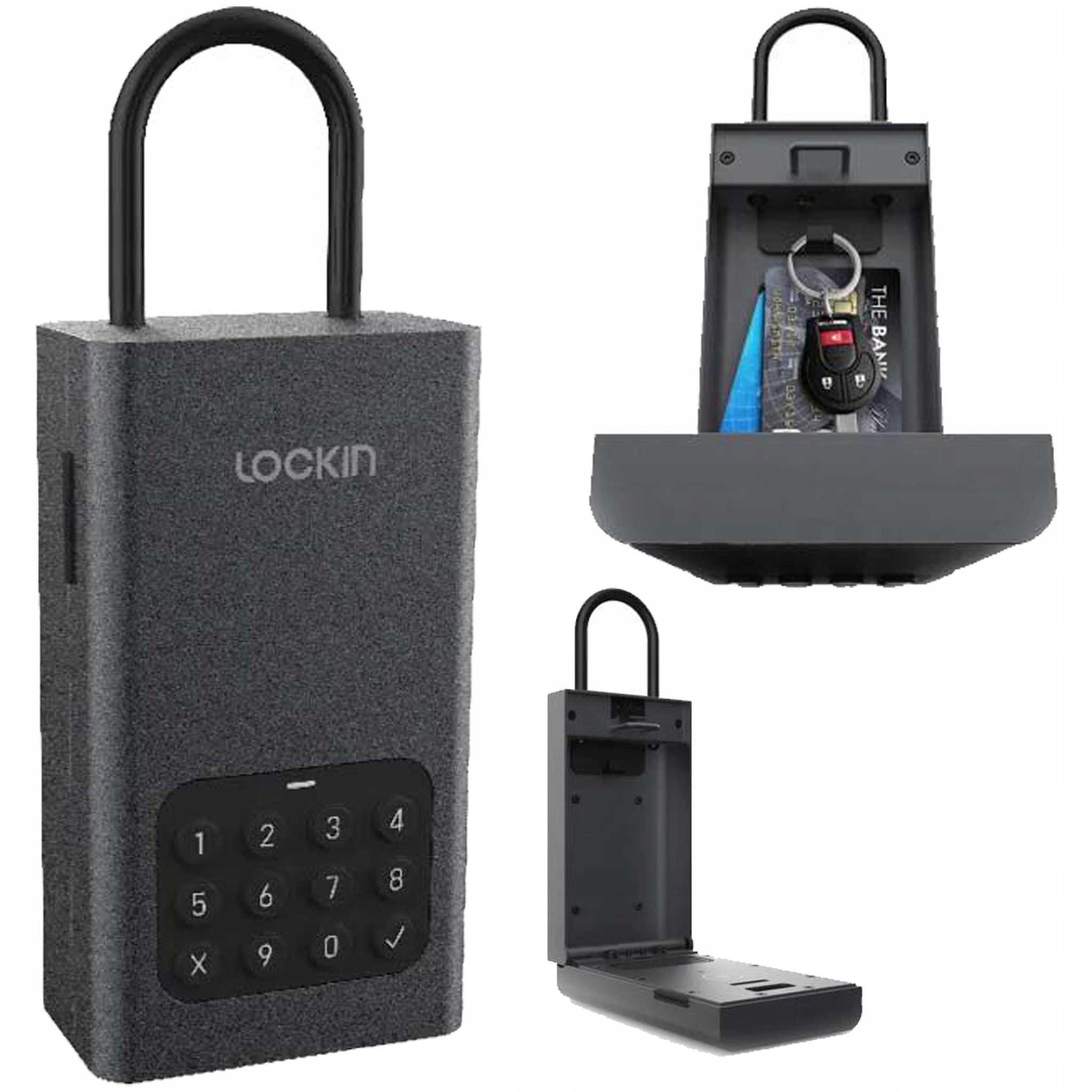 LOCKIN LOCK BOX SMART SEJF DOMOWY KOD PIN BLU