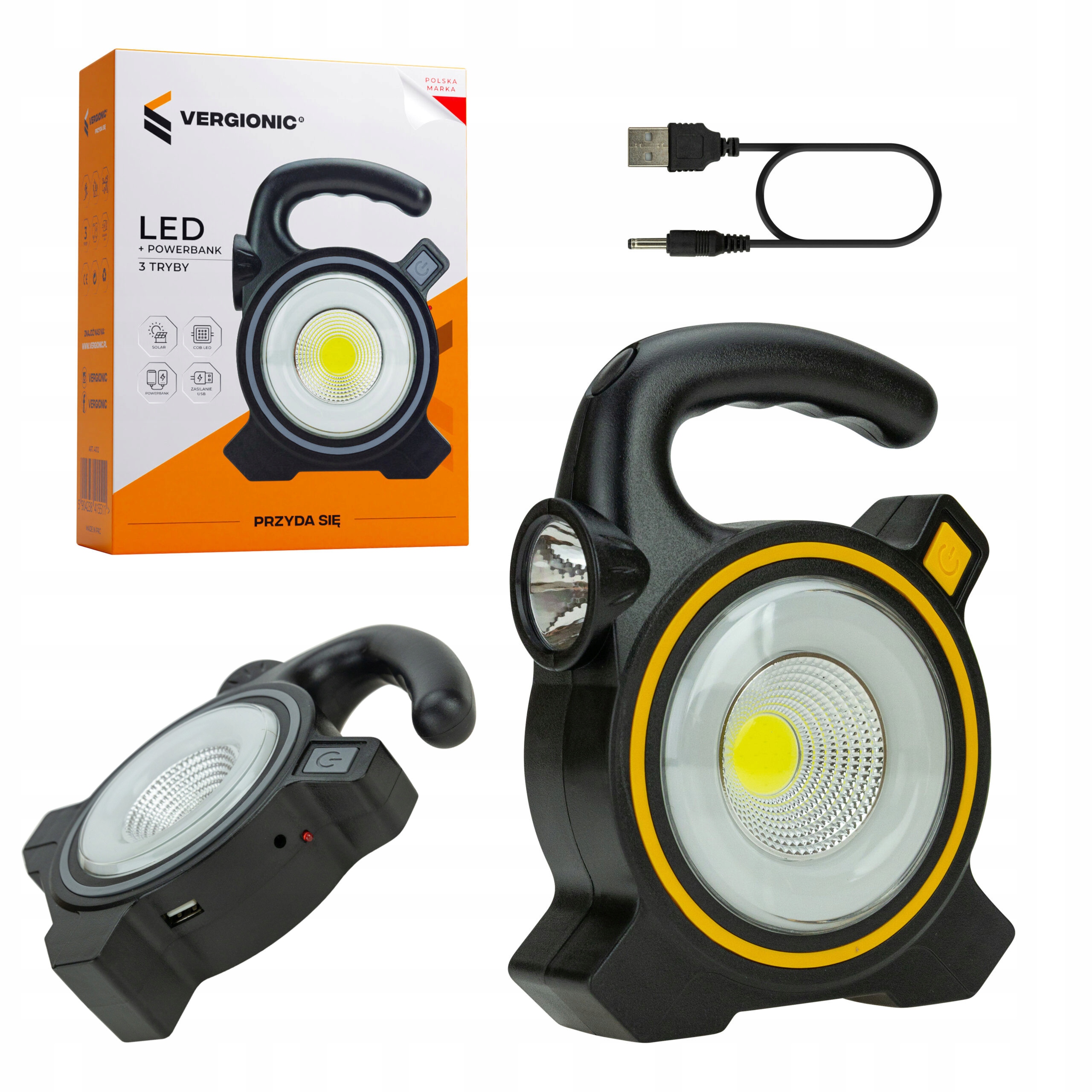 

Latarka Szperacz Akumulatorowa Solarna Led Cob