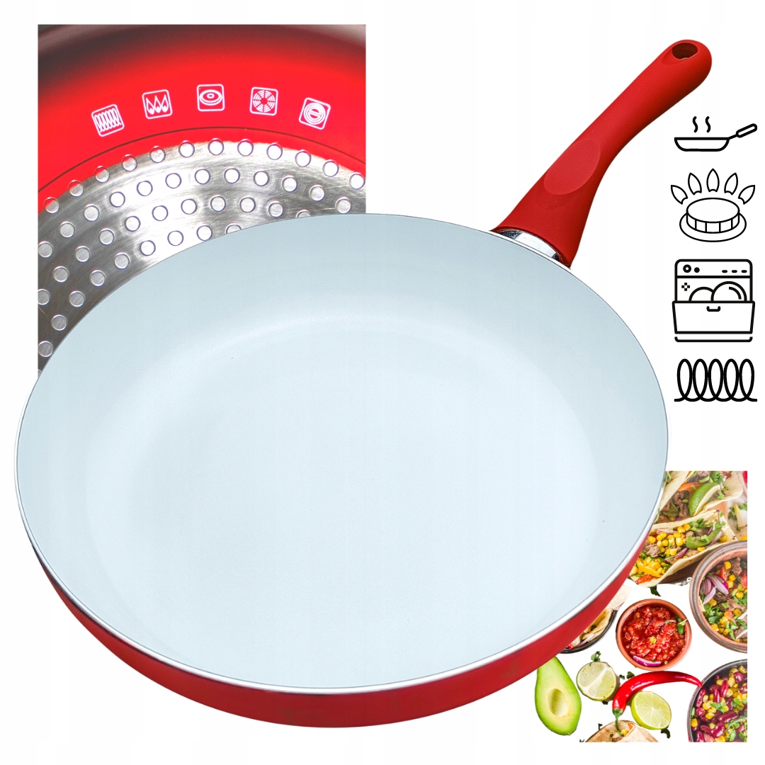 

Patelnia Ceramiczna Do Naleśników 28CM Czerwona